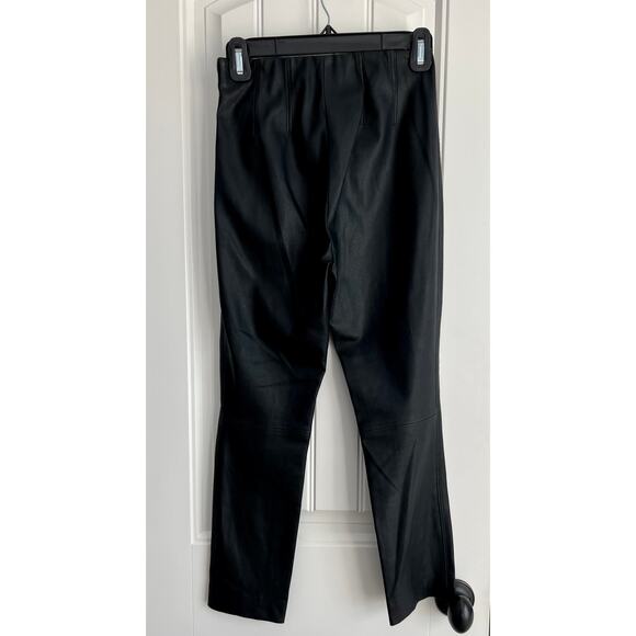 Rebecca Taylor Black Vegan Leather Ankle Pants - Women's Size 0 - Picture 2 of 11
